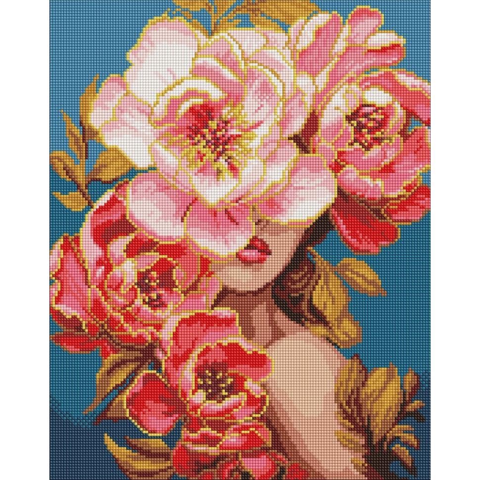 Алмазна мозаїка Ideyka Квітуча грація AMO8004 40х50 см (RLT54013)