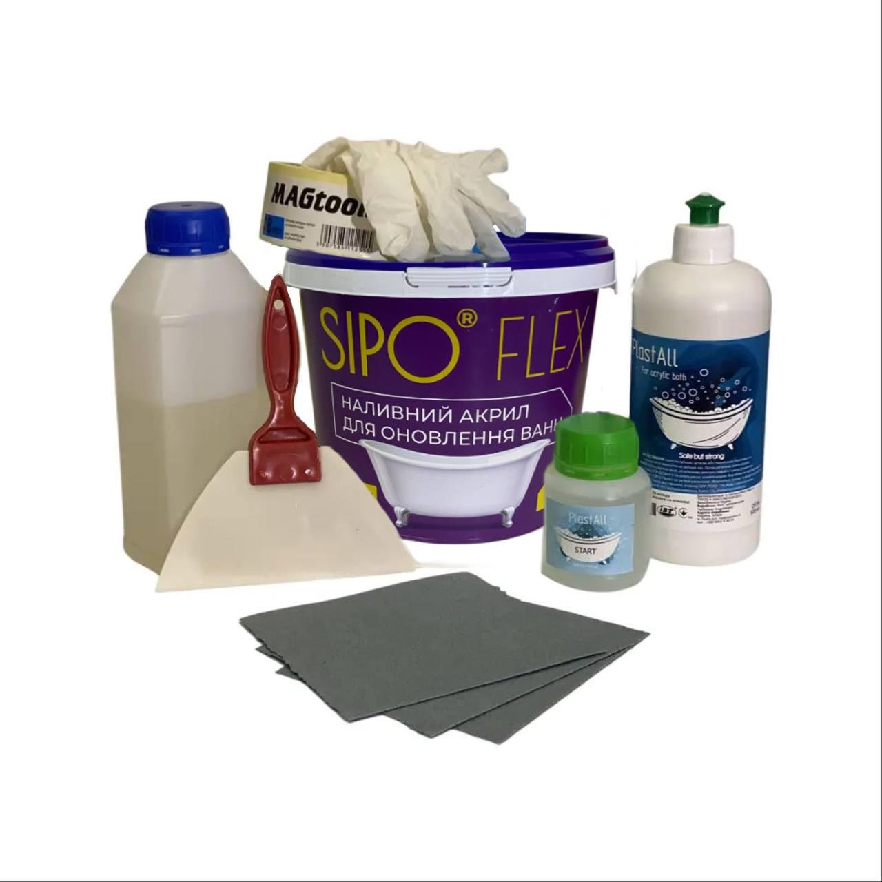 Акрил для ванн реставрации Sipo 1,2 м Белый глянец (15175801)