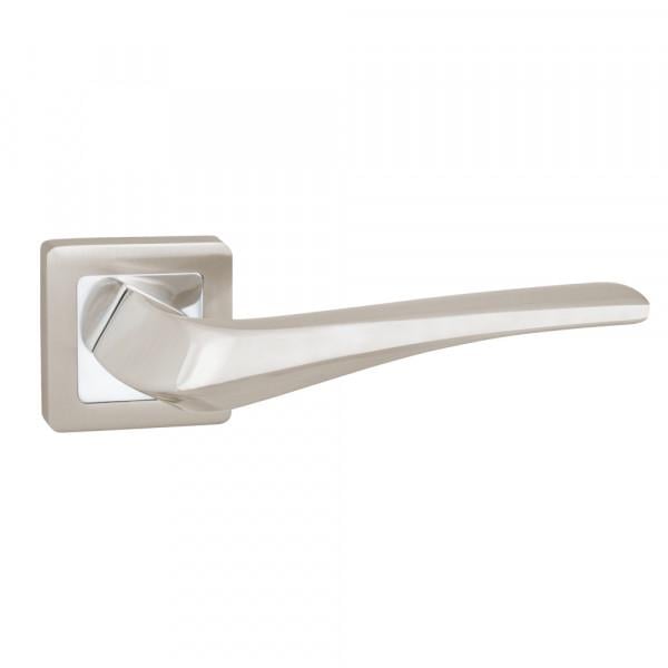 Ручка дверная Punto METEOR QR SN/CP-3 матовый никель/хром (40153)