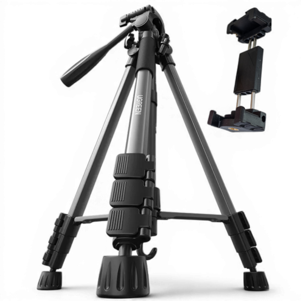 Штатив для телефону та камери UGREEN з поворотною головкою та тримачем до 175 см (LP661)