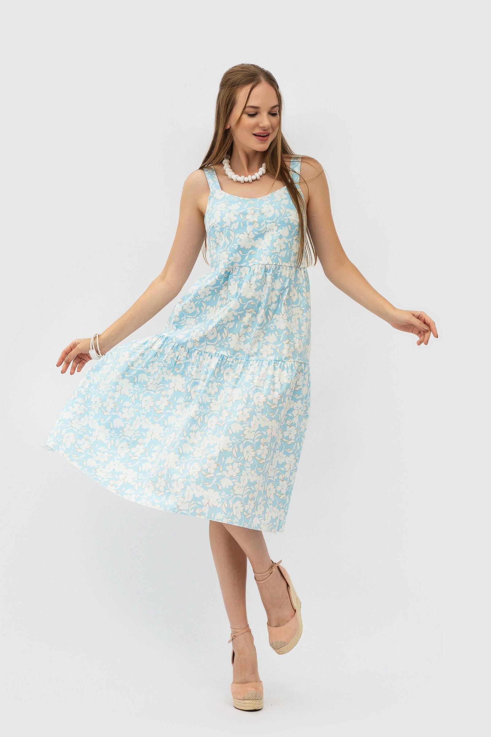 Сарафан Lesia Ливий р. 48 Голубой (133110000)