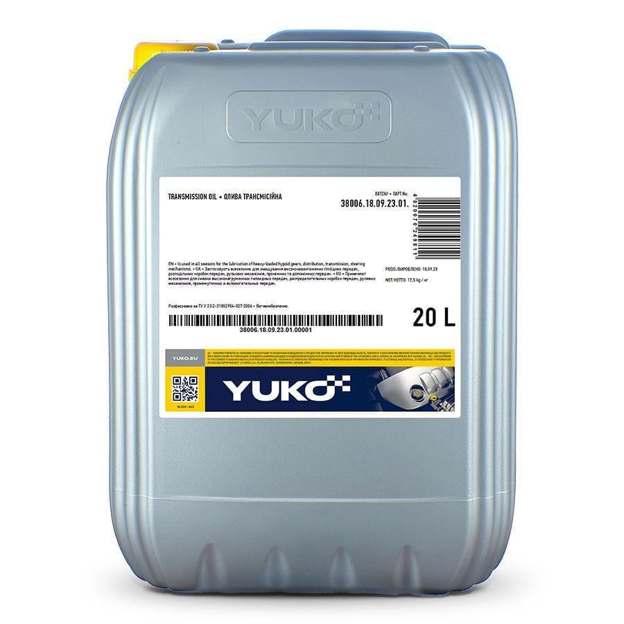 Трансмиссионное масло YUKO TRANS ТО-4 SAE 10W 20 л (20639)