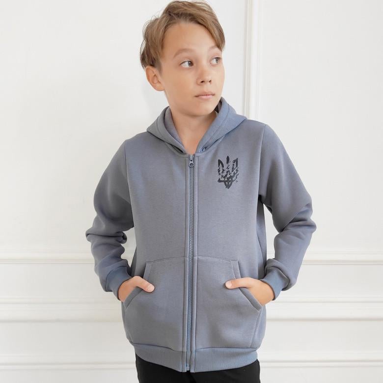 Толстовка на молнии Gbi Teens Трезубец 152 см Серый (13772)
