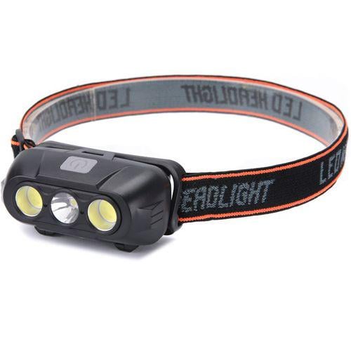 Фонарь налобный KX-215-LED+2COB 1x18650