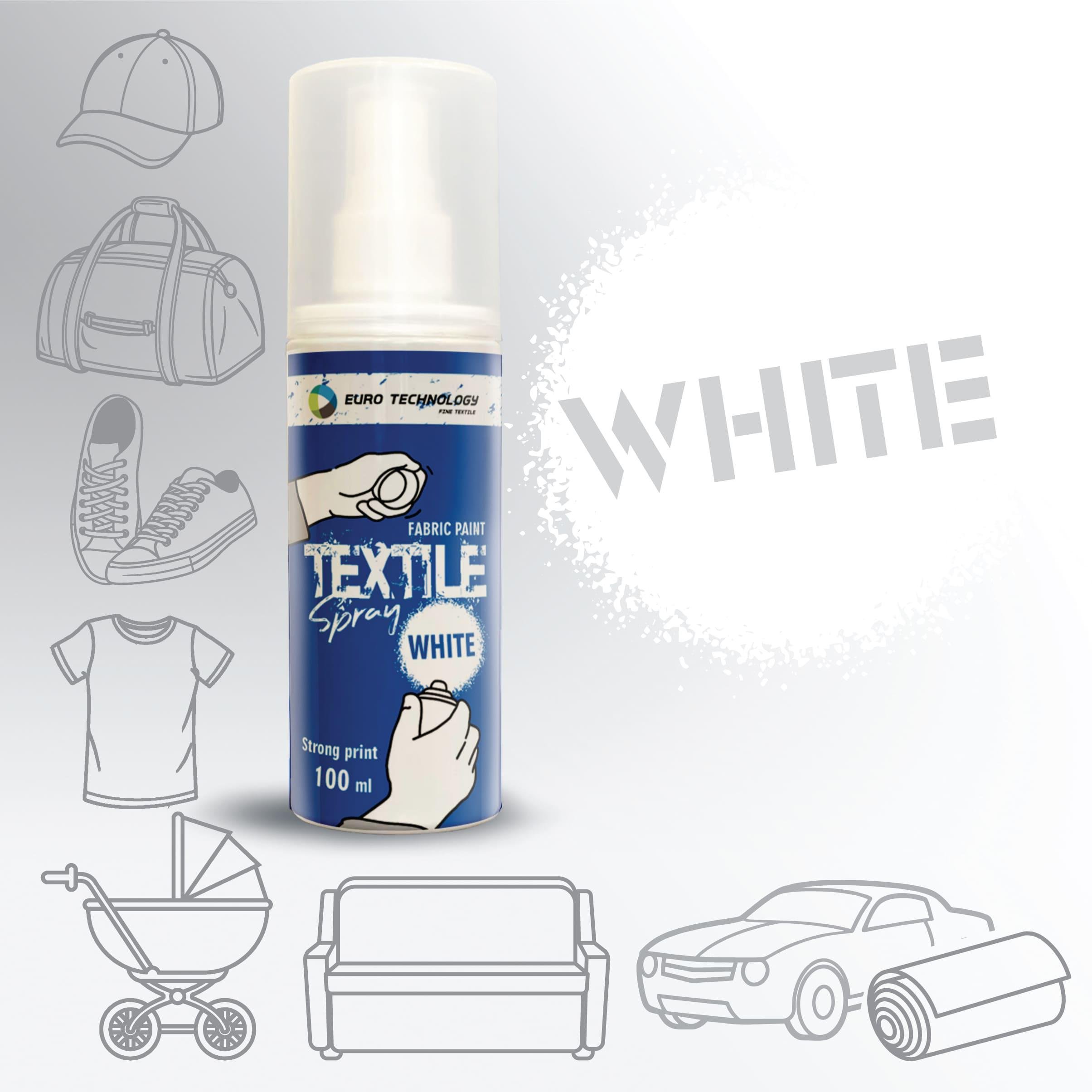 Спрей-краска для ткани 100 мл White - фото 2 Спрей-краска для ткани 100 мл White - фото 2