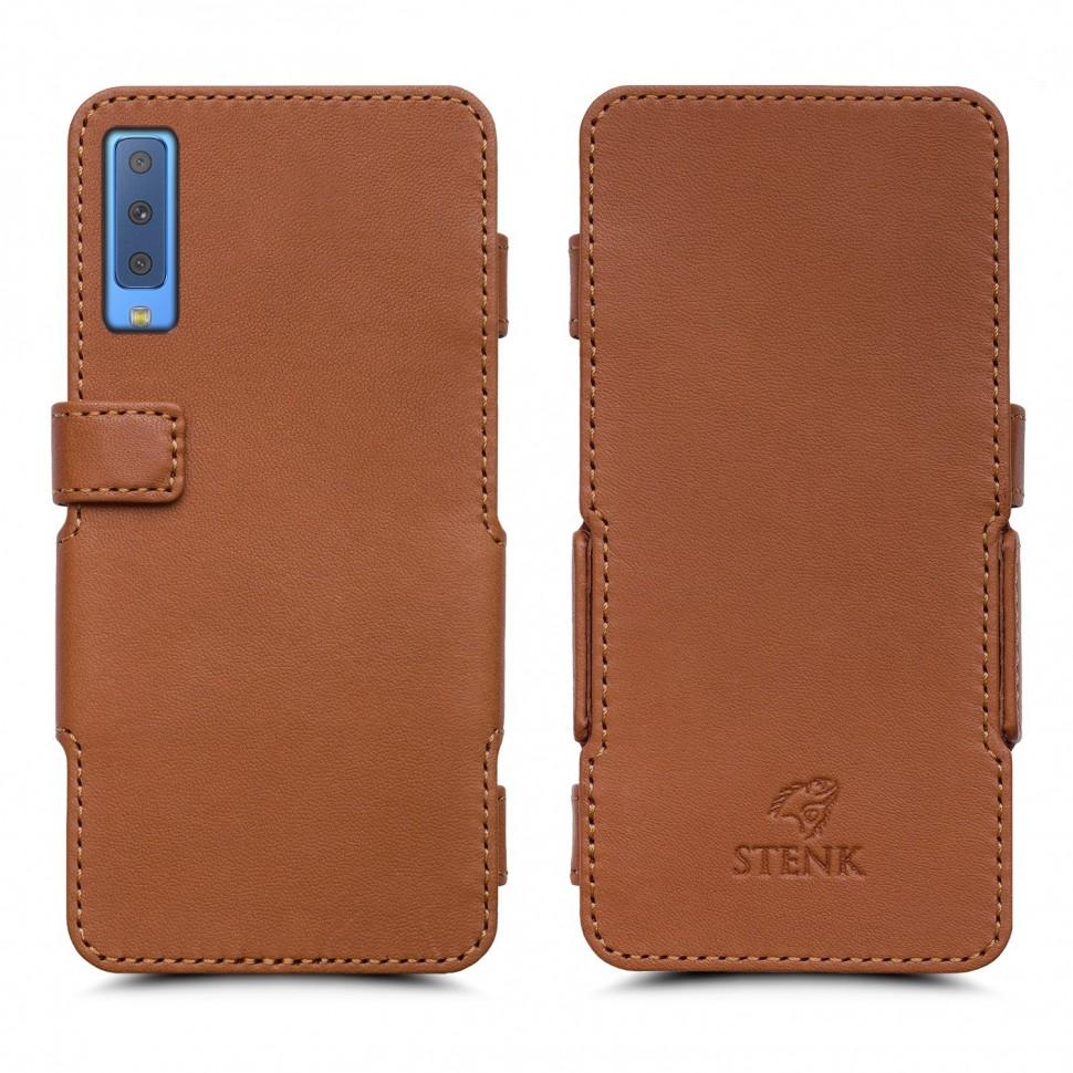 Чехол книжка Stenk Prime для Samsung Galaxy A7 (2018) Camel (62283)