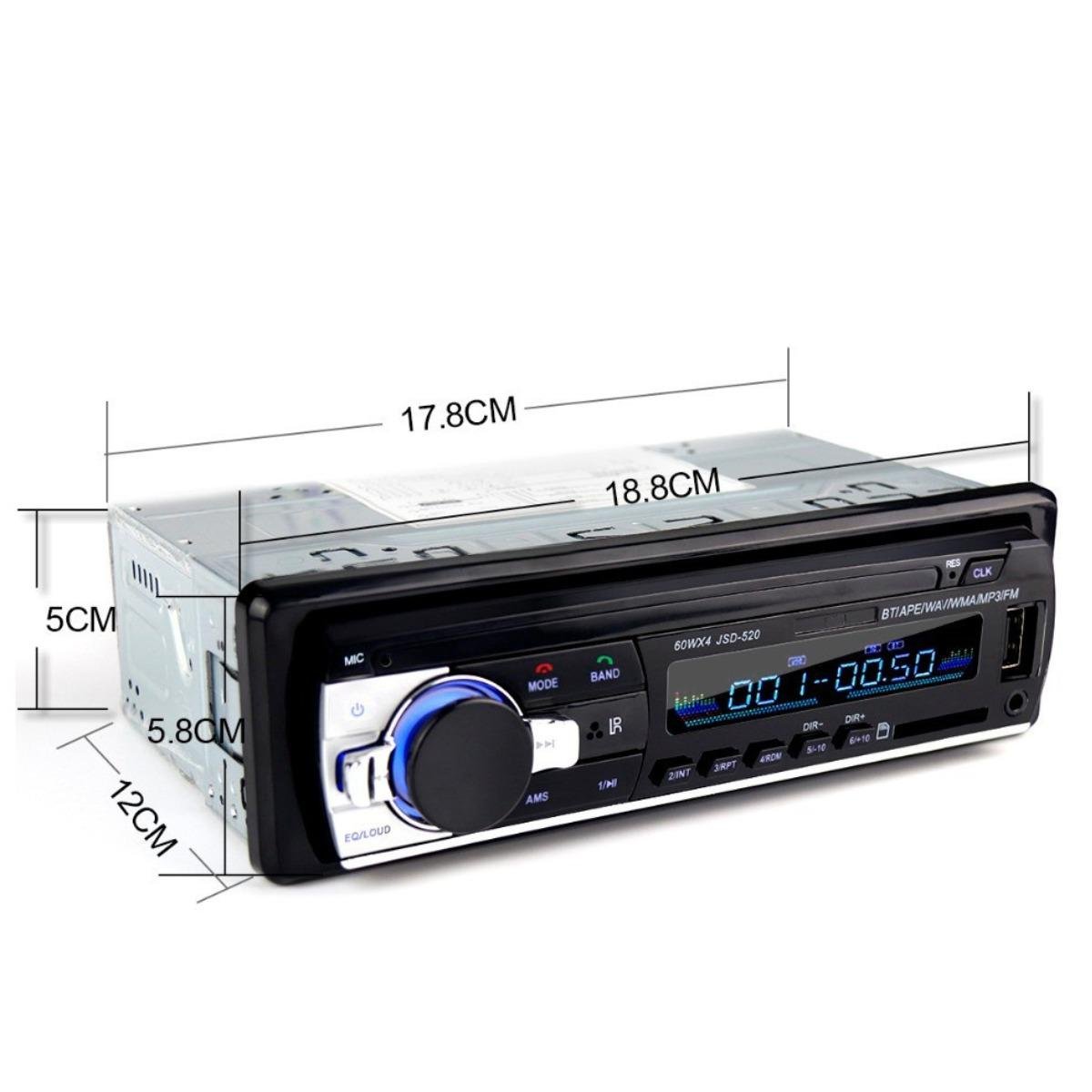 Магнітола 520 Вт Чорний (29164490) - фото 3