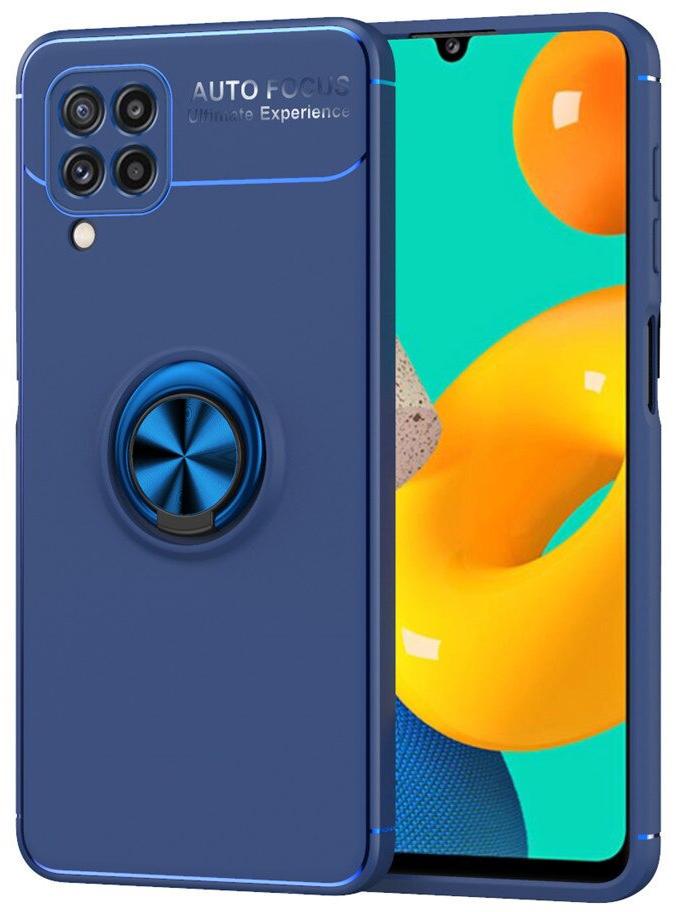 Чехол с кольцом Auto Focus для Samsung Galaxy M32 M325 Blue (23459-28)