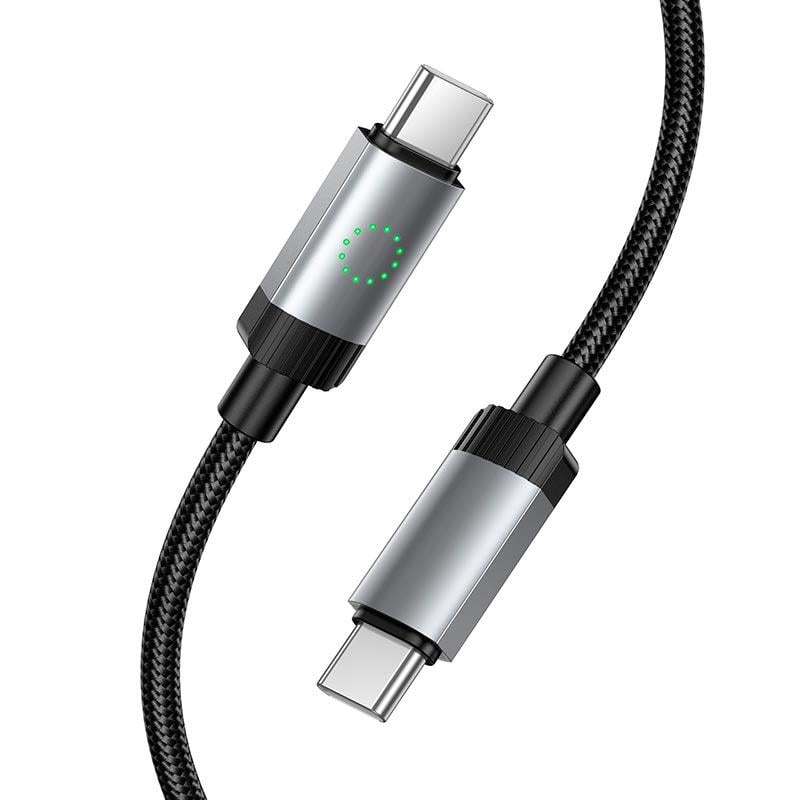 Кабель для заряджання HOCO X117 3A/60W Type-C × Type-C 1 метр Black