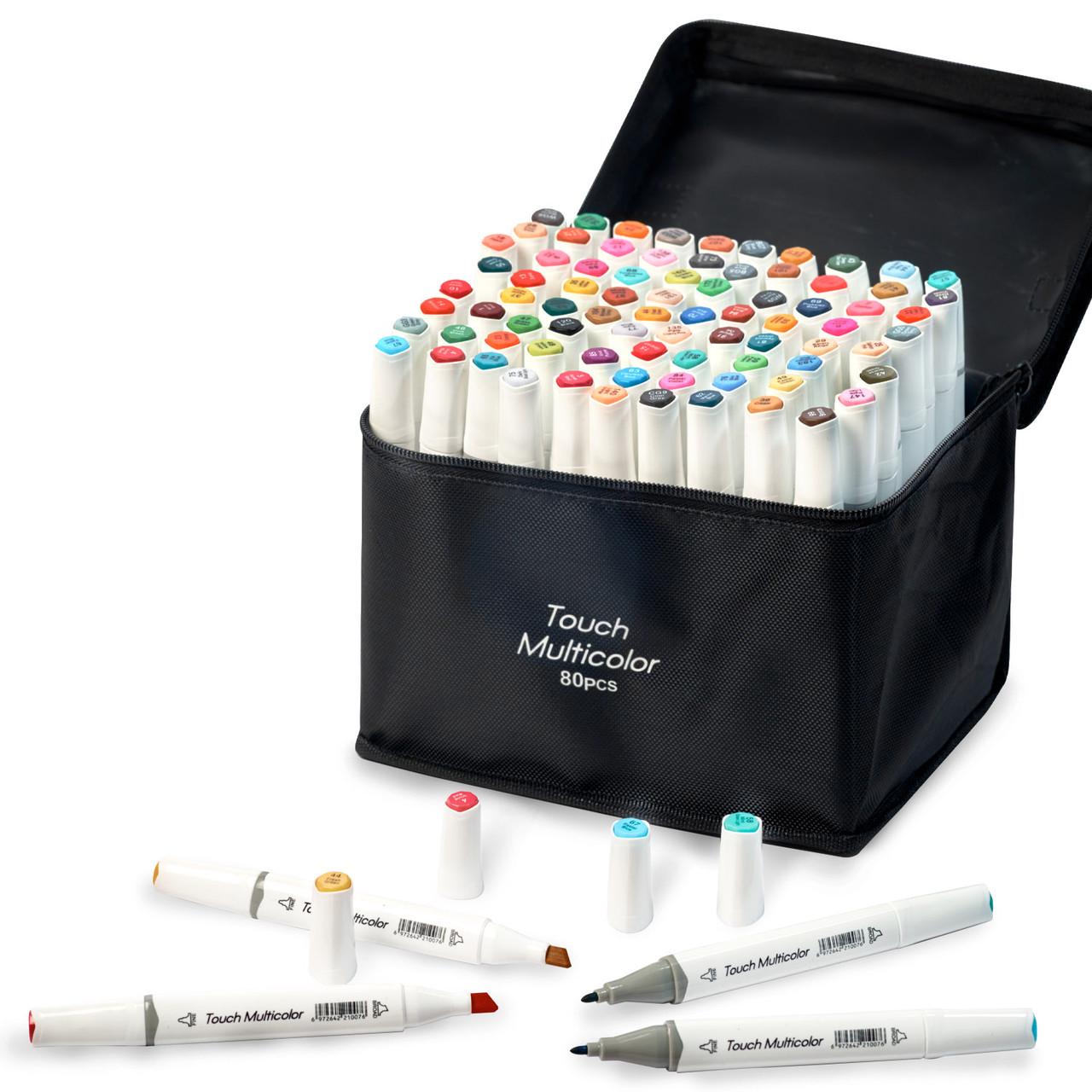 Маркери двосторонні для скетчинга у чохлі 80 шт. (1801953614)