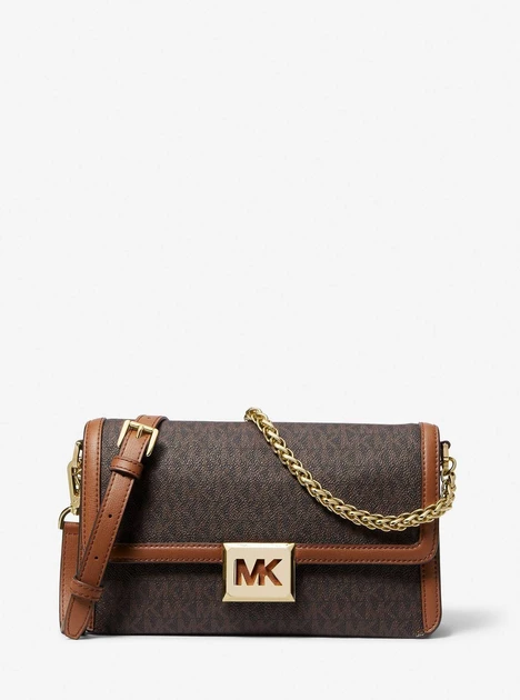 Сумка Michael Kors Sonia Medium Logo и Faux Leather Конвертируемый Шулдер Bag (89325451)