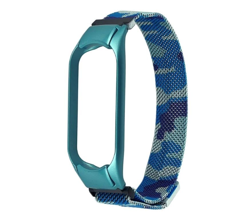 Ремешок Миланская петля для Mi Band 5/6 Синий камуфляж (5744277) Ремешок Миланская петля для Mi Band 5/6 Синий камуфляж (5744277)
