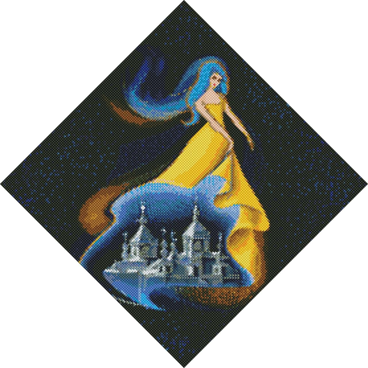 Алмазна мозаїка Берегиня міста Ковель ©mosyakart 40х40 см (AMO7358)