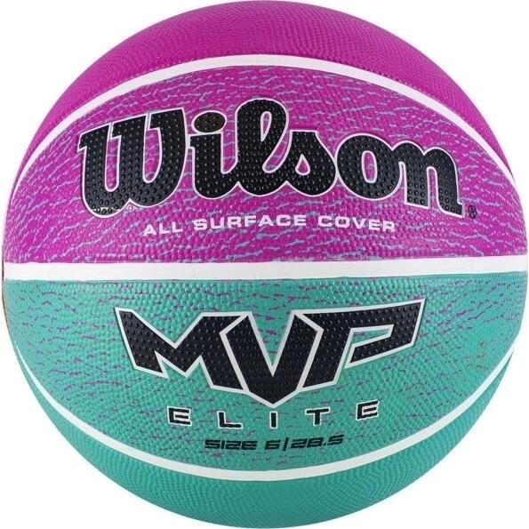 Баскетбольный мяч Wilson MVP ELITE р. 6 Розово-бирюзовый (WTB1463XB06)