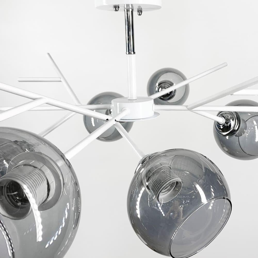 Люстра на 8 графітових плафонів Ø 85 см (088N/8 WT+CH+GR) - фото 2