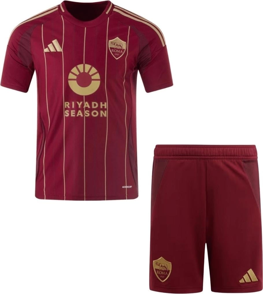 Футбольная форма детская Рома 2024-2025 домашняя 125-135 см Бордово-золотистый (F0038)