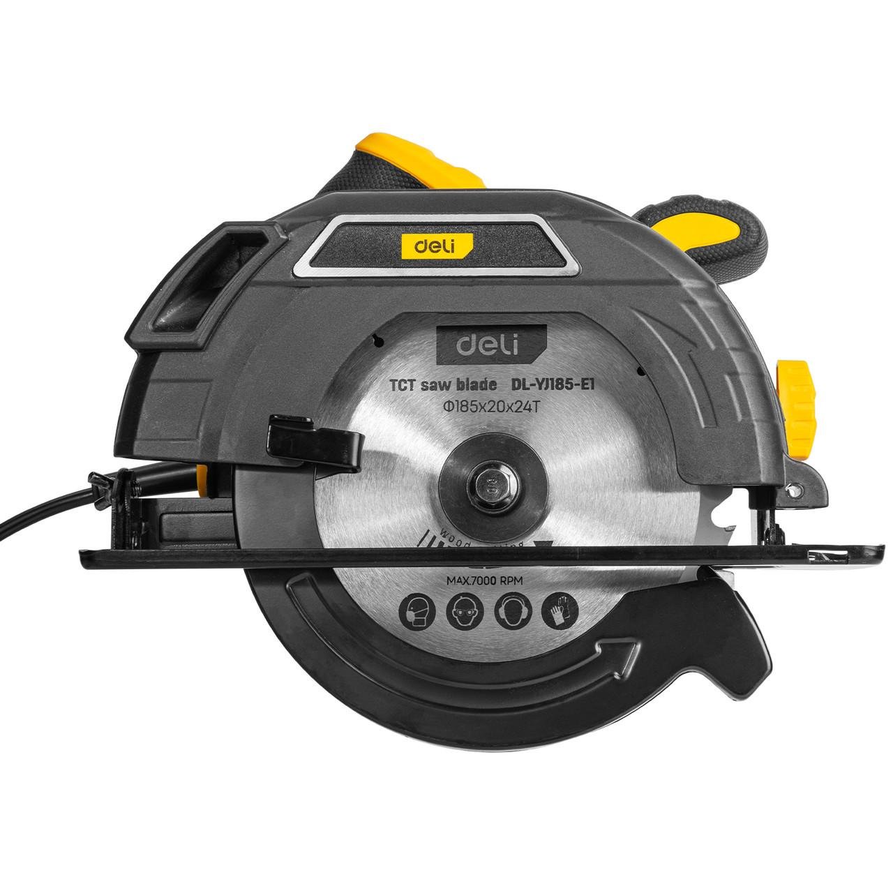 Пила циркулярна Deli Tols EDL-YJ185-E1 1300W7-1/4"24T (2591125201)