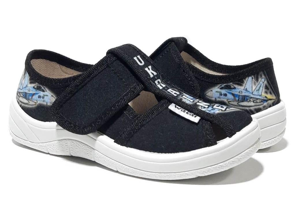 Тапочки для хлопчиків Waldi 360-558/24 на липучках р. 24 Темно-синій