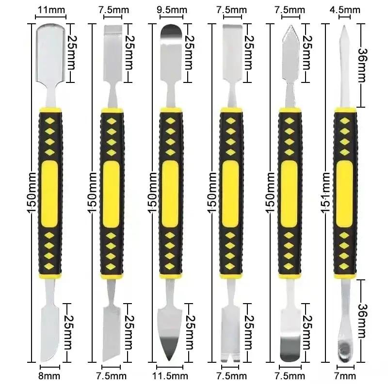 Набор металлических лопаток для ремонта 6 в 1 (06-101) - фото 2 Набор металлических лопаток для ремонта 6 в 1 (06-101) - фото 2