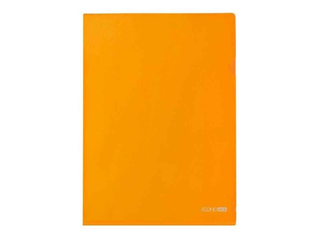 Папка-уголок Economix А4 180 мкм фактура глянцевая Оранжевый (E31153-06)
