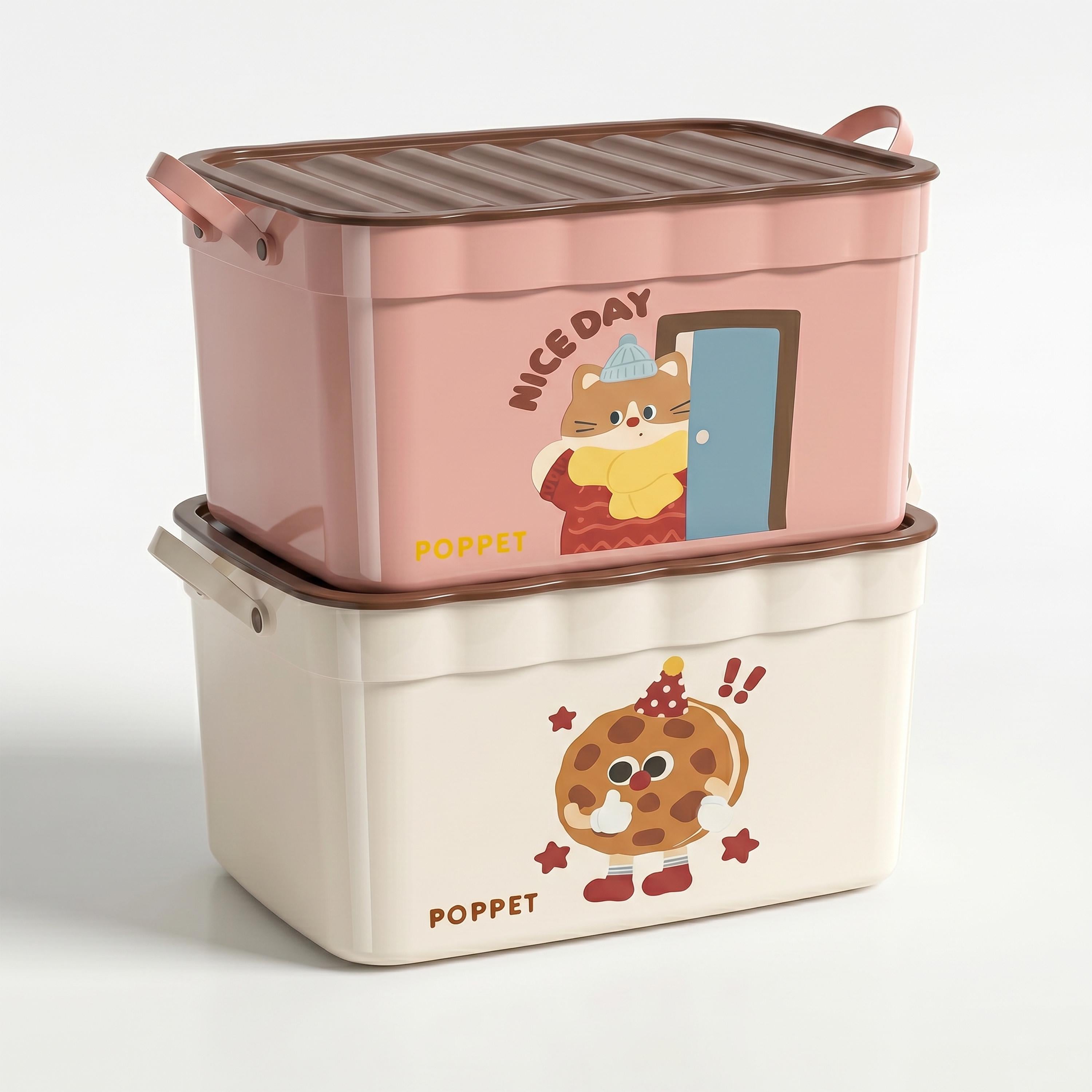 Комплект ящиков для хранения игрушек Poppet Хэппи Дэй (PP-009-PW-L)