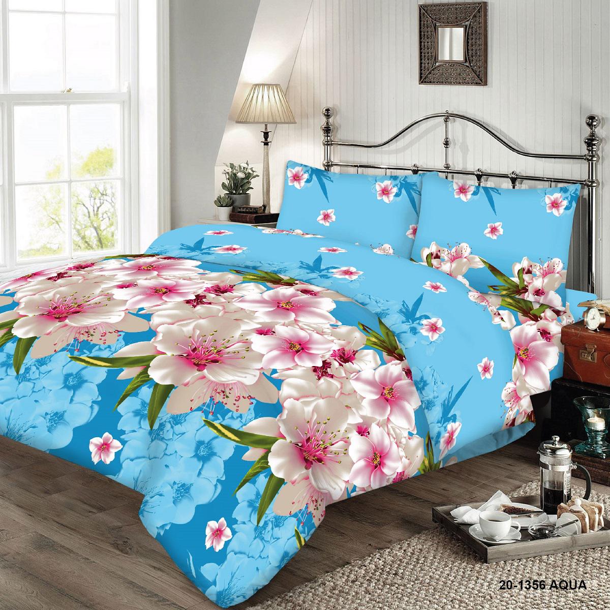 Комплект постельного белья Zastelli 20-1356 Aqua бязь Gold евро 200х220 Розовый