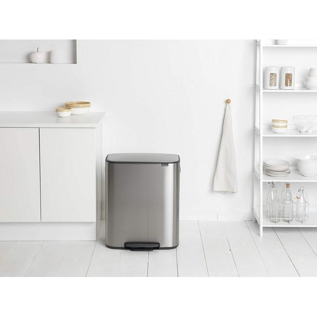 Бак для сміття Brabantia Bo Pedal Bin 2х30 л Темно-сірий (211461) - фото 8