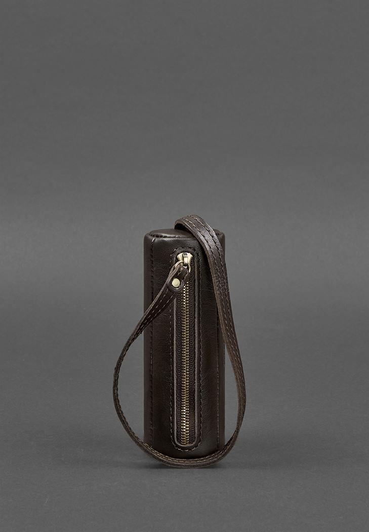 Ключница кожаная 3.0 Тубус Темно-коричневый (A-027209)