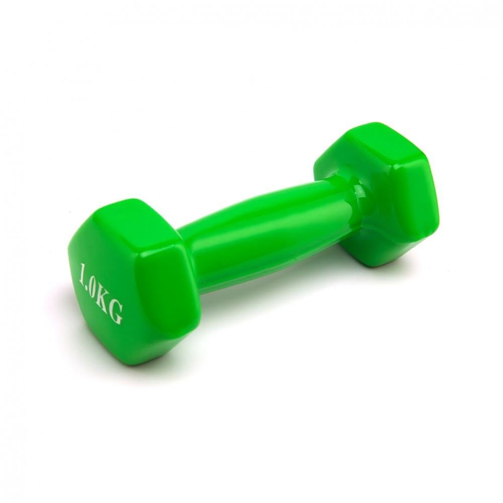 Гантель для фитнеса виниловая IVN 1 кг Зеленый (2616422306) Гантель для фитнеса виниловая IVN 1 кг Зеленый (2616422306)