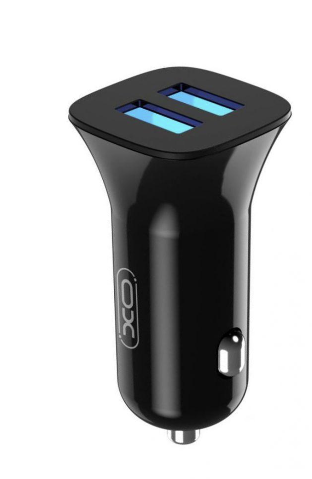 Зарядное устройство автомобильное XO TZ10 2в1 2 USB 2,4 A 12 W USB-кабель USB Type-C Black (924)