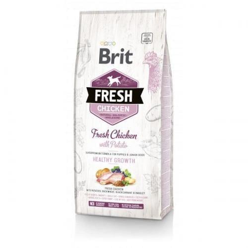 Корм сухой Brit Fresh для щенков и молодых собак всех пород с курицей и картофелем 12 кг Корм сухой Brit Fresh для щенков и молодых собак всех пород с курицей и картофелем 12 кг
