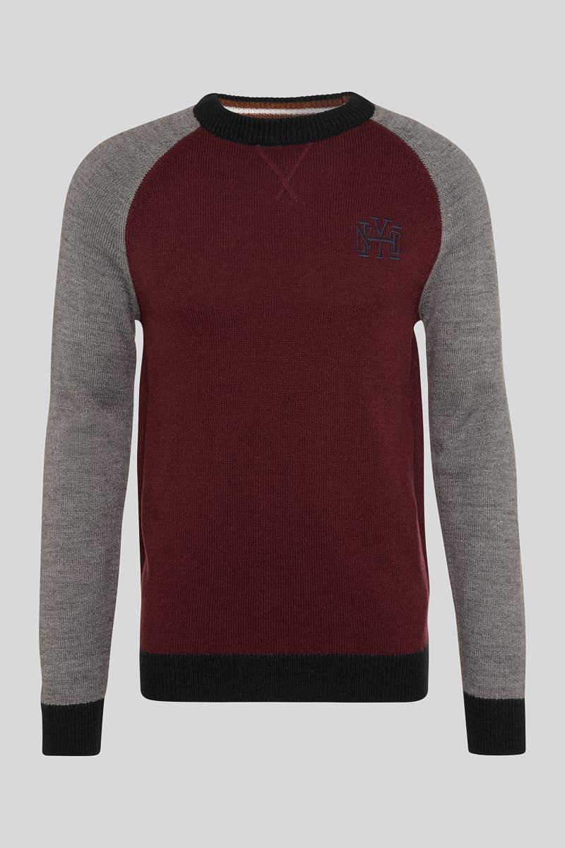 Джемпер C&A XL Бордовый/Серый (2117284)