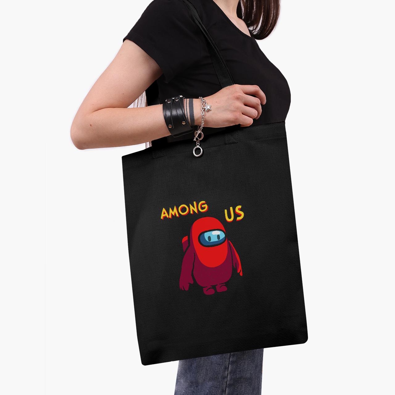 Эко сумка шоппер на молнии Among Us Red 41x35 см (9227-2411-BKZ)