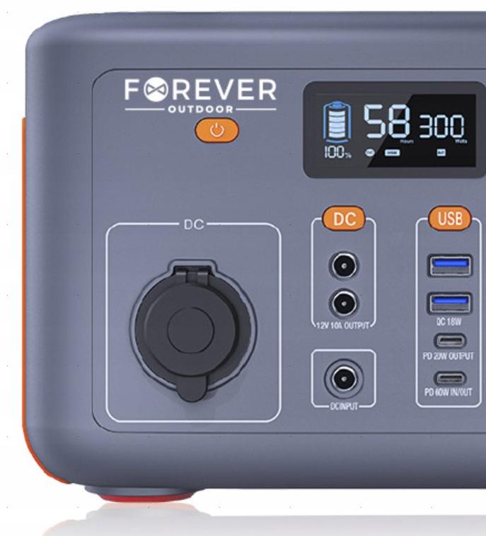 Зарядная станция Forever OS300 Portable Power Station PD60W LiFePO4 300/600W 307Wh 220V (18335766) - фото 10