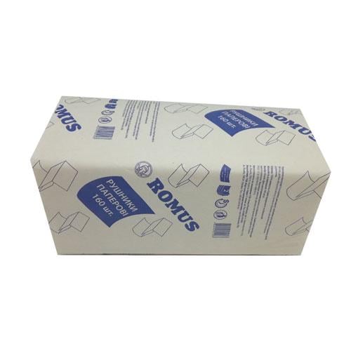 Полотенца бумажные Romus двухслойные V-сборка 160 листов Белый (RV064)