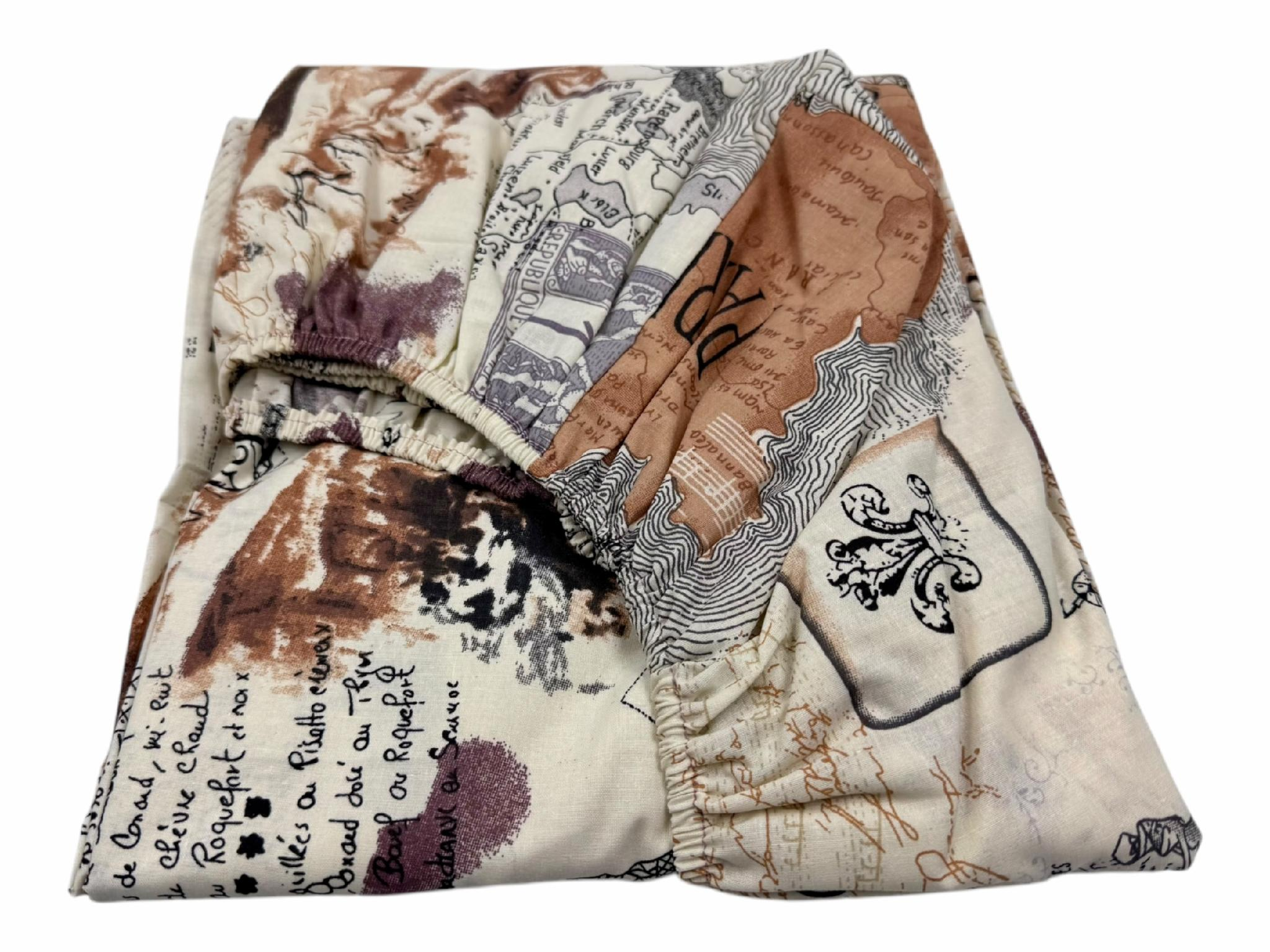 Простынь на резинке Путешествие в Париж бязь 160x200 см (G-2024a/x160) Простынь на резинке Путешествие в Париж бязь 160x200 см (G-2024a/x160)