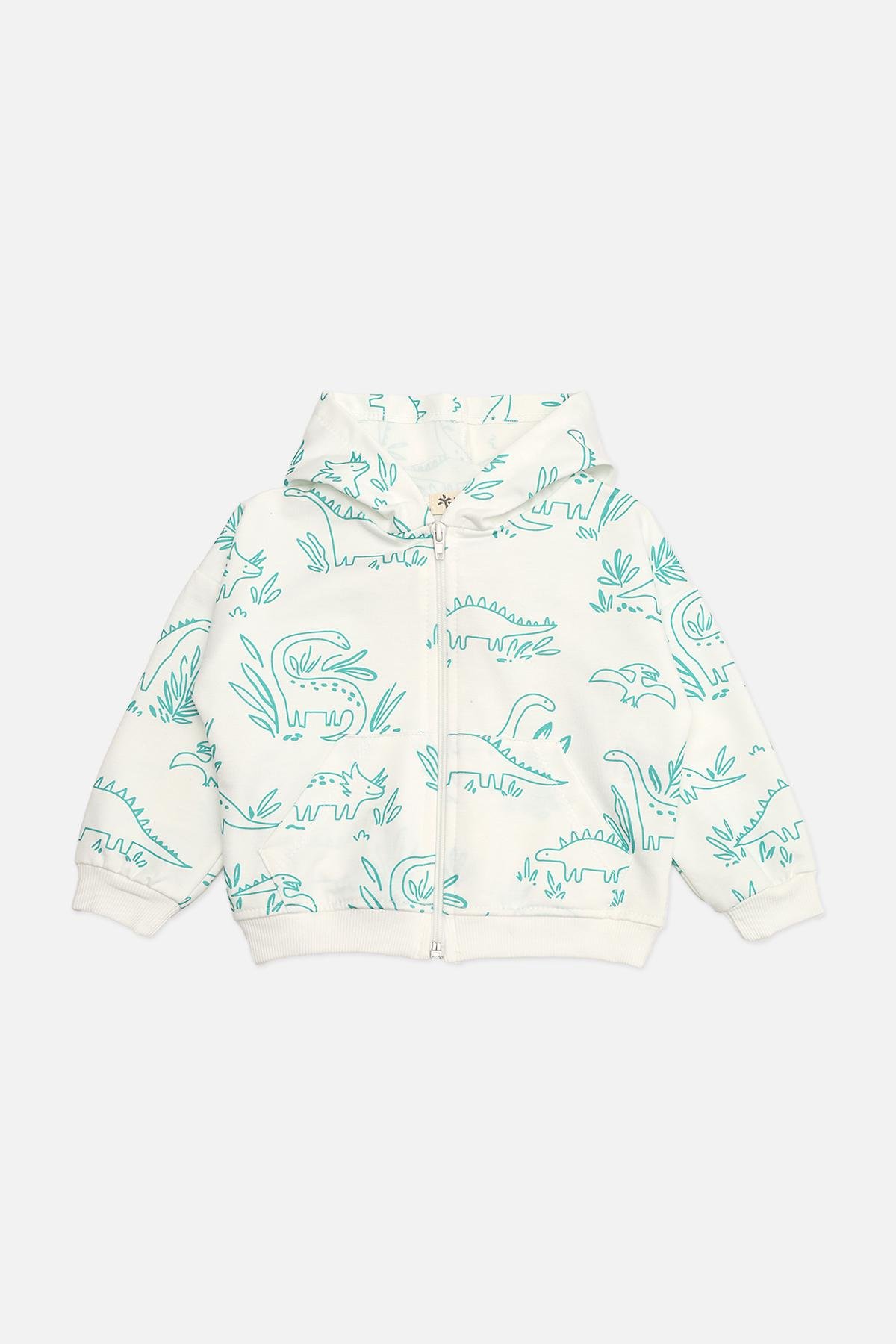 Толстовка на молнии для мальчика 110 см Белый (ЦБ-00271954)