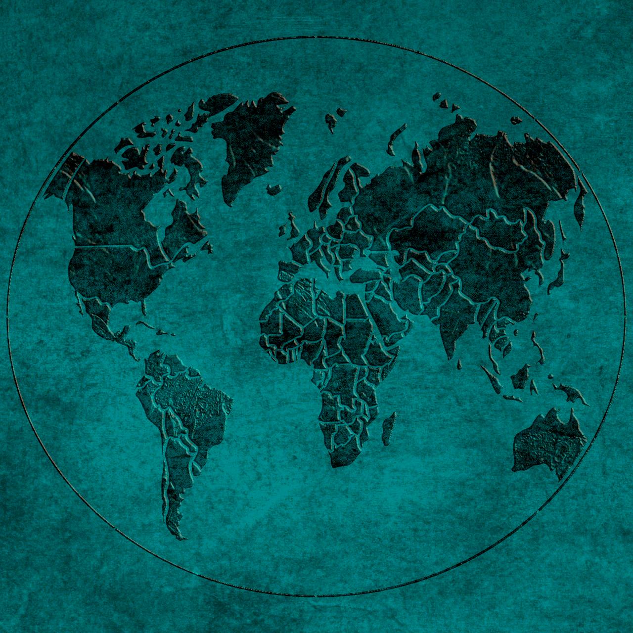 Трафарет DFA Глобус многоразовый для декора интерьера штукатурка/краска 40x36 см толщина 0,3-1 мм (С00135)