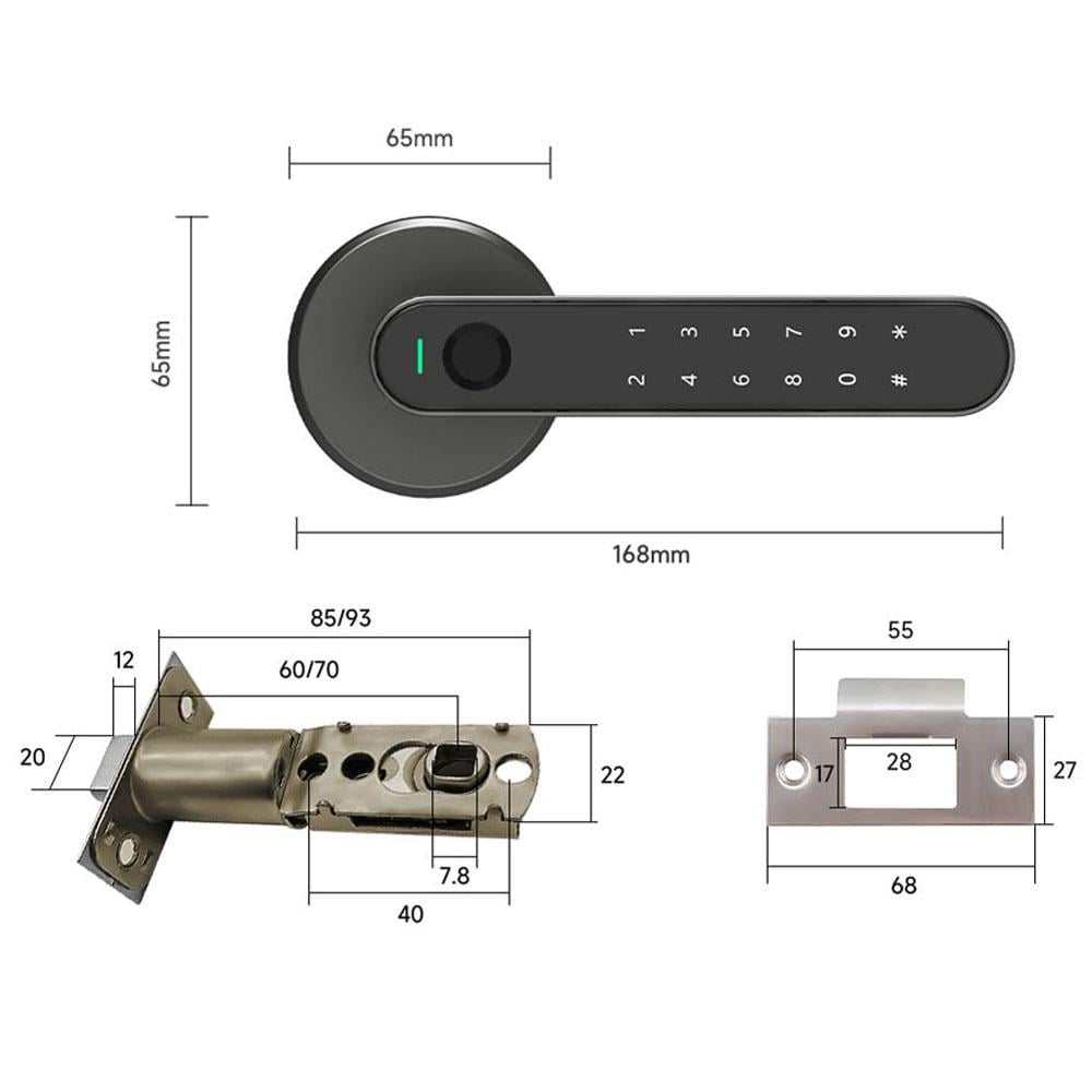 Замок розумний для міжкімнатних дверей Arkfish Smart Lock S5 Pro Standard Version - фото 2 Замок розумний для міжкімнатних дверей Arkfish Smart Lock S5 Pro Standard Version - фото 2