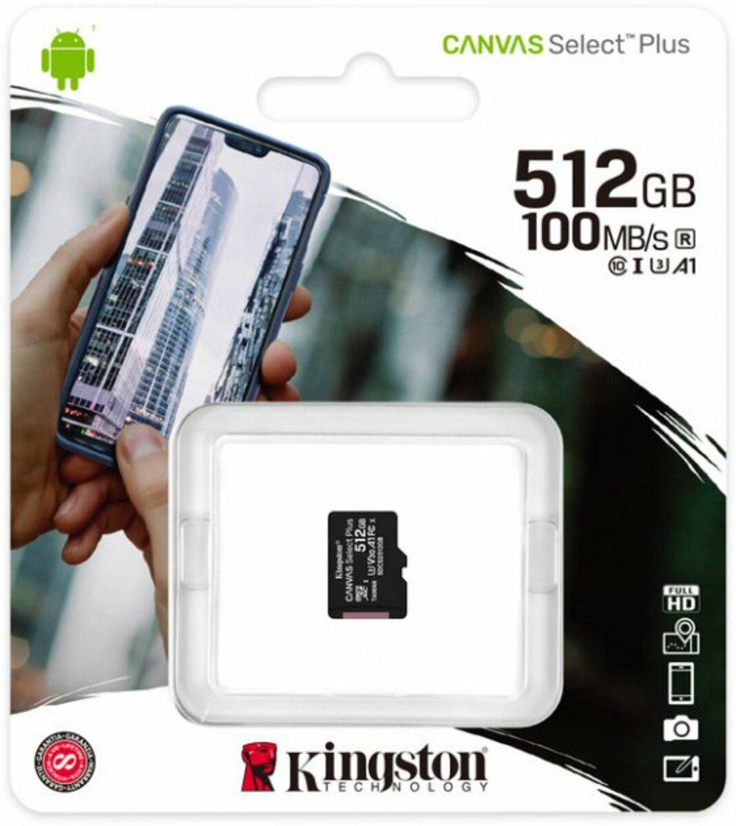 Карта памяти Kingston Canvas Select Plus class 10 А1 512 Gb - фото 2