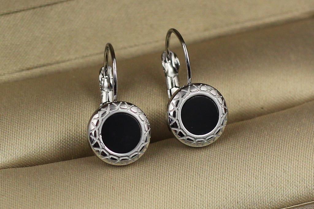 Серьги Xuping Jewelry Солнечное затмение 1,9 см Серебристый