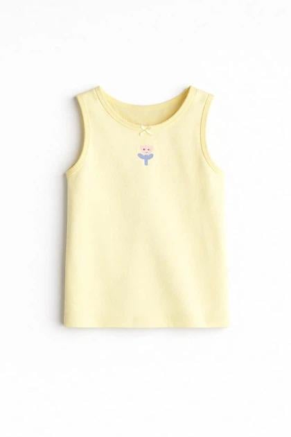 Майка H&M 1185456 Квіточка 134-140 см Жовтий