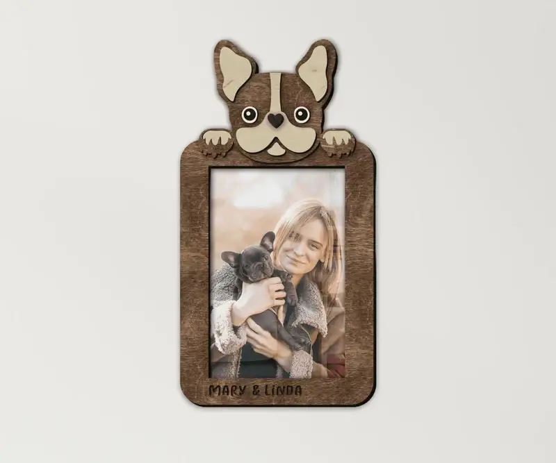 Фоторамка з французьким бульдогом персоналізована на 1 вертикальне фото Темно-коричневий (dog_french_bulldog_vertical-4) - фото 1 Фоторамка з французьким бульдогом персоналізована на 1 вертикальне фото Темно-коричневий (dog_french_bulldog_vertical-4) - фото 1