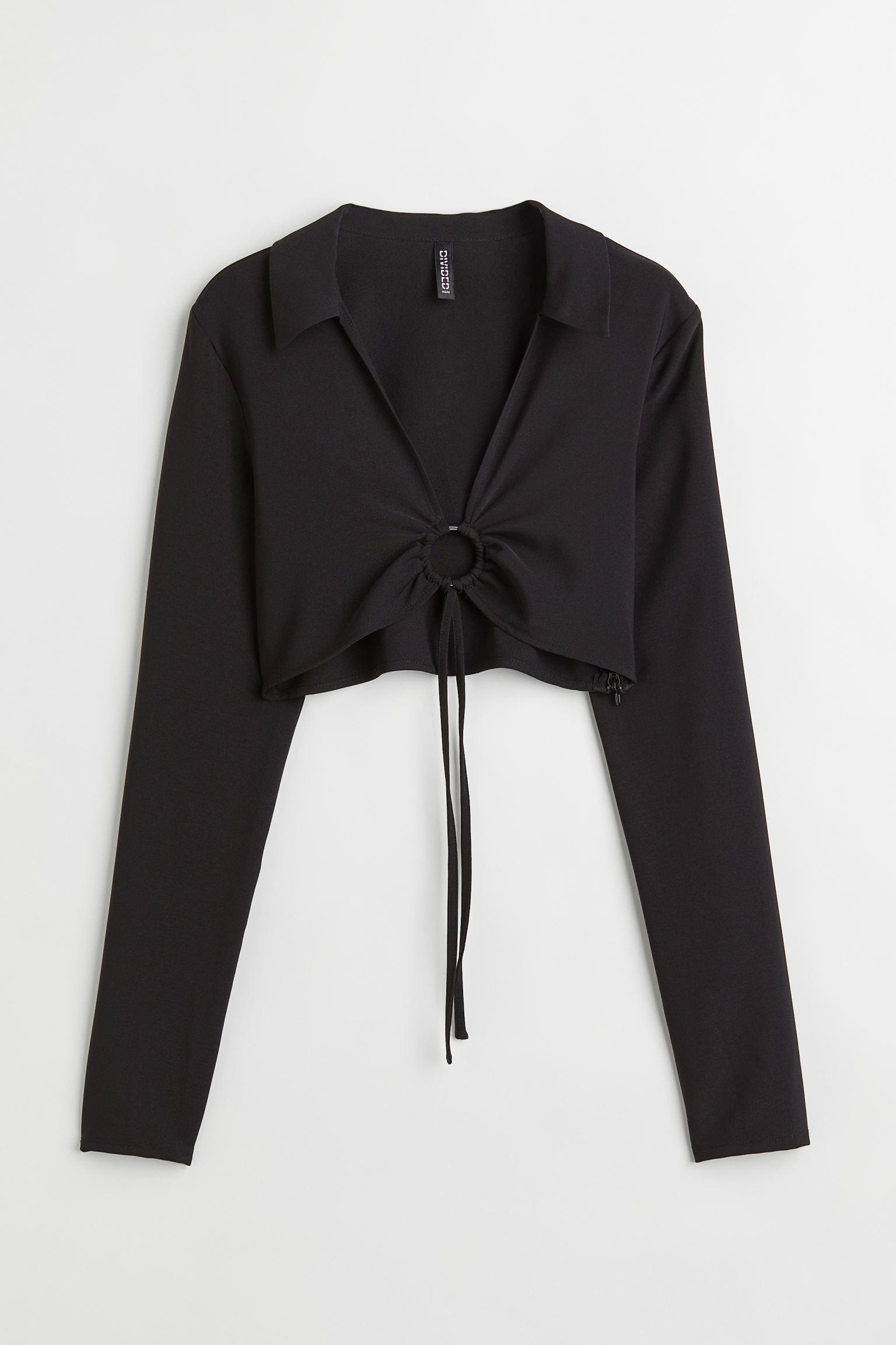 Топ H&M р. 40 Чорний (A23111035210)