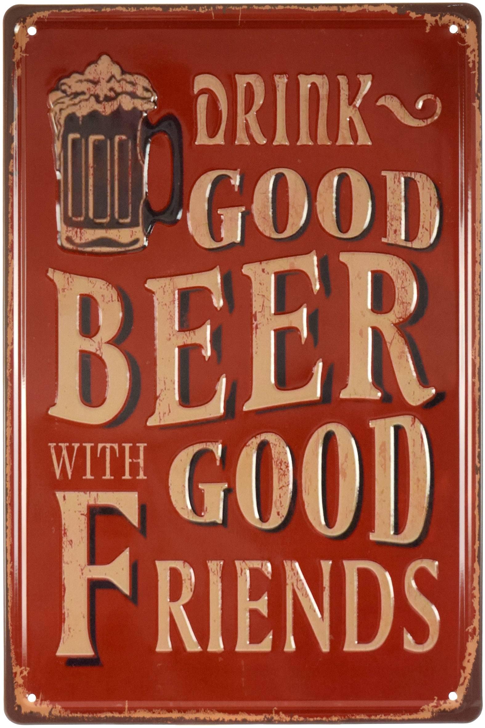 Табличка металева Пий Хороше Пиво З Хорошими Друзями/Drink Good Beer With Good Friends 20x30 см Табличка металева Пий Хороше Пиво З Хорошими Друзями/Drink Good Beer With Good Friends 20x30 см