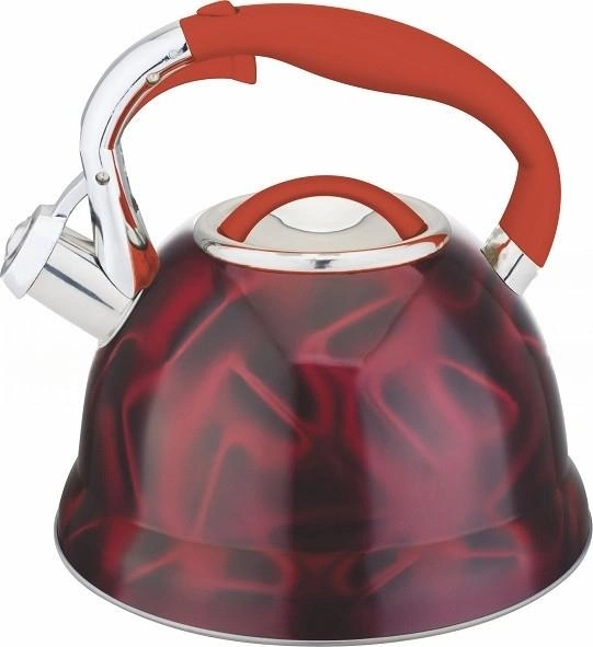 Чайник зі свистком Edenberg EB-1911 із нержавіючої сталі 3 л Червоний (57-46-EB-1911-3)
