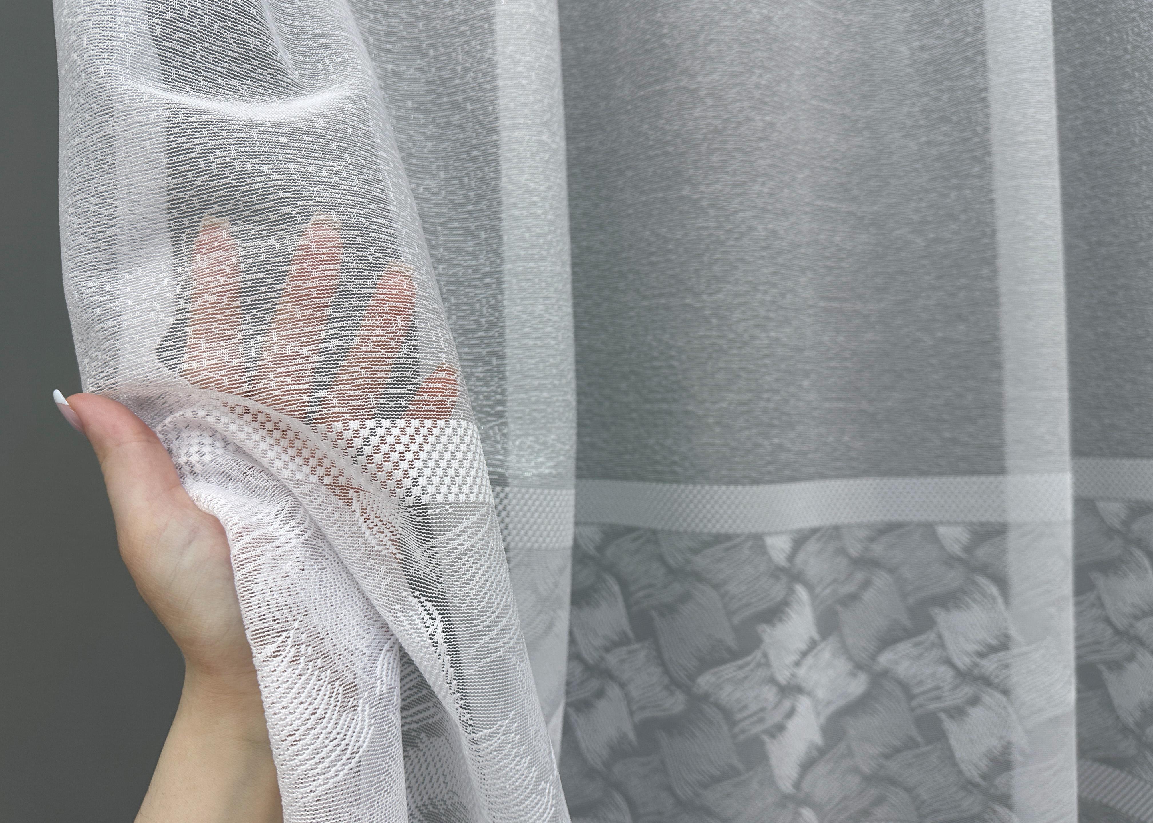 Тюль VR-Textil 1679т Премиум жаккард 300х270 см Белый (42-0691) - фото 4