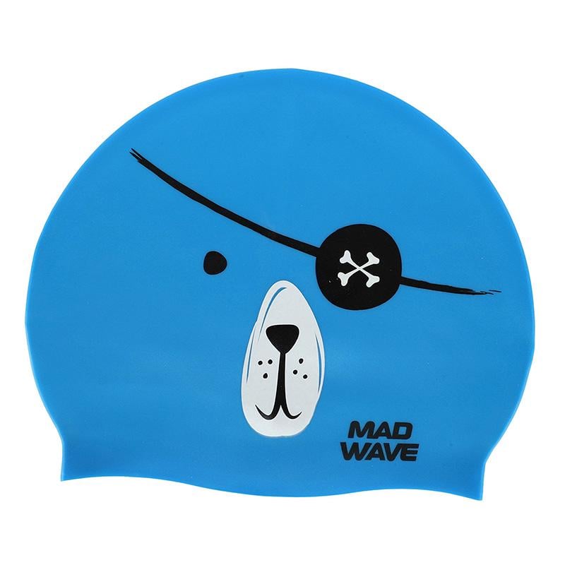 Шапочка для плавания Mad Wave юниорская Junior Pirate M057312 Голубой (60444264)