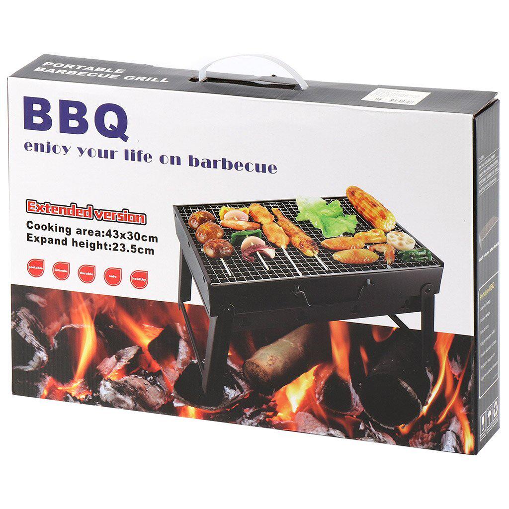 Мангал-гриль складаний MT-7724 з гратами для пікніка/барбекю 30x43 см Black (784780645) - фото 5 Мангал-гриль складаний MT-7724 з гратами для пікніка/барбекю 30x43 см Black (784780645) - фото 5