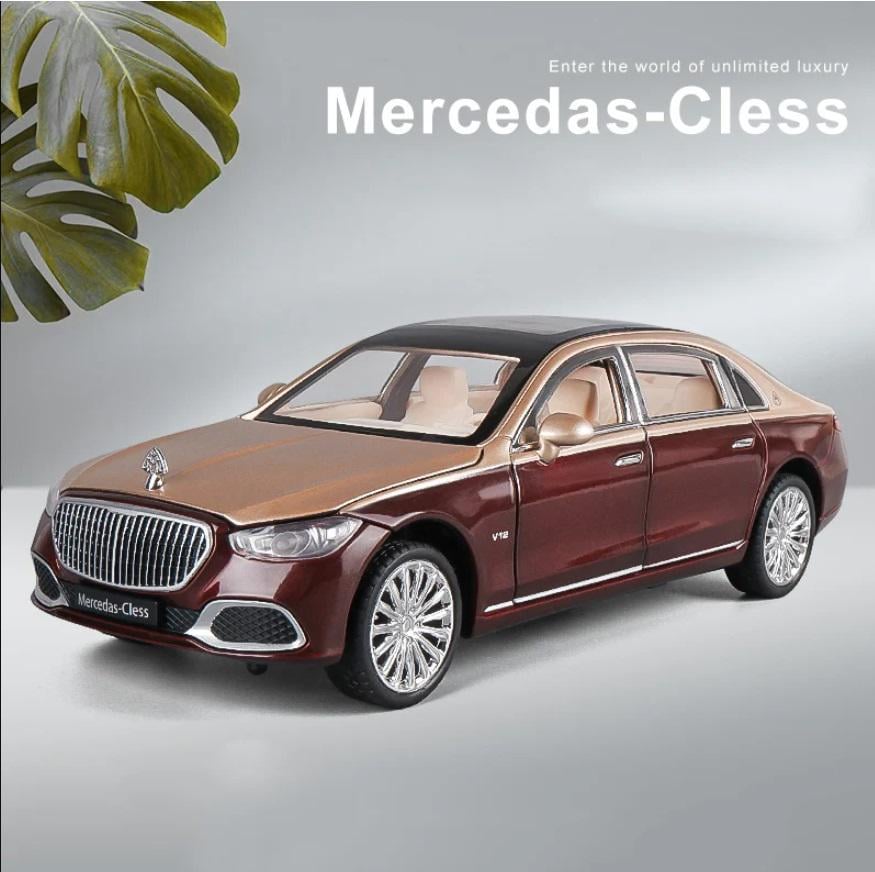 Модель автомобіля масштабна Mercedes Benz Maybach S680 металева 1:24 Золотисто-червоний (21572912) - фото 9